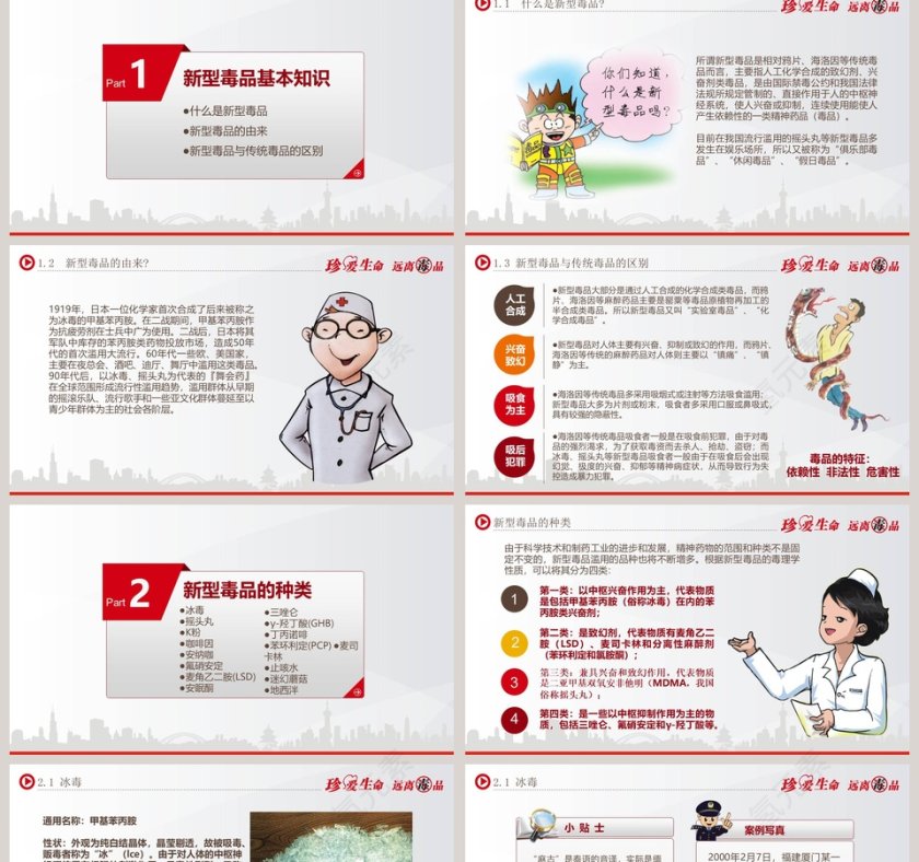 禁毒宣传安全教育ppt模板第2张