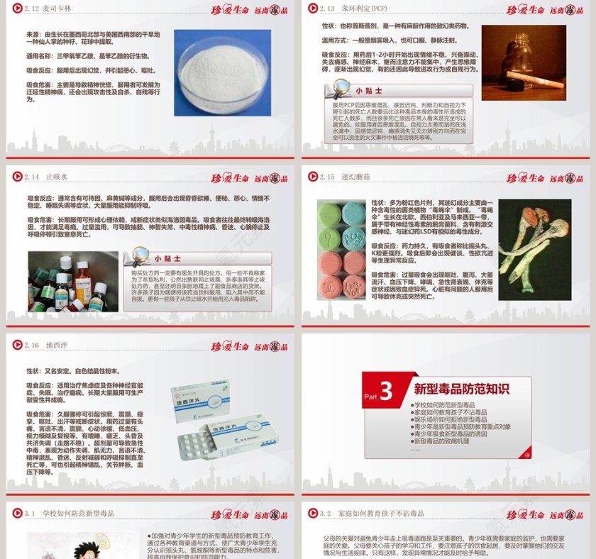 禁毒宣传安全教育ppt模板第5张