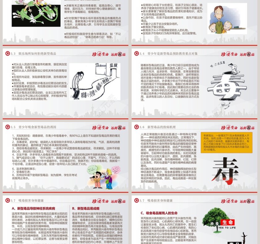 禁毒宣传安全教育ppt模板第6张