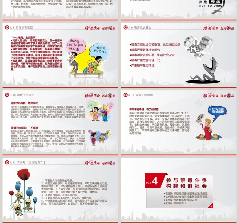 禁毒宣传安全教育ppt模板第7张