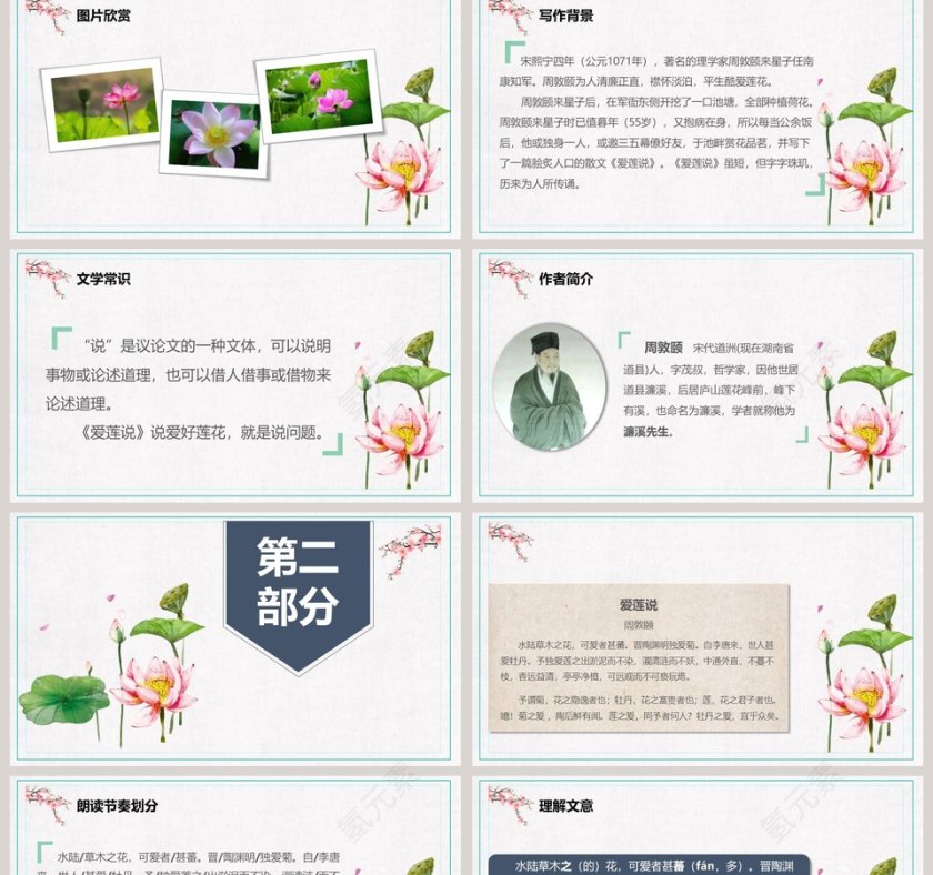 课文解析爱莲说语文课件PPT第2张