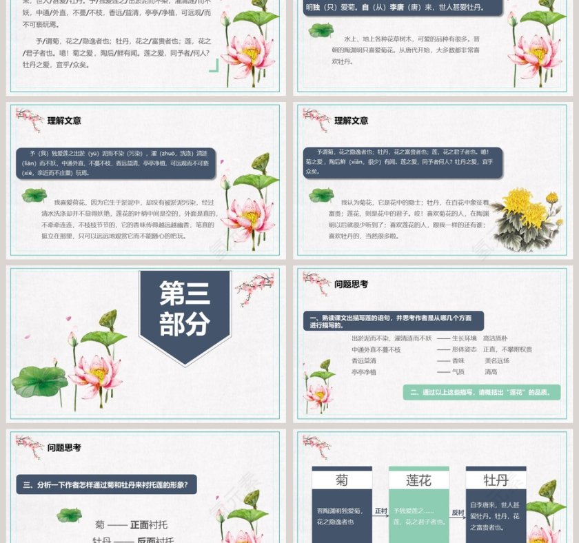 课文解析爱莲说语文课件PPT第3张