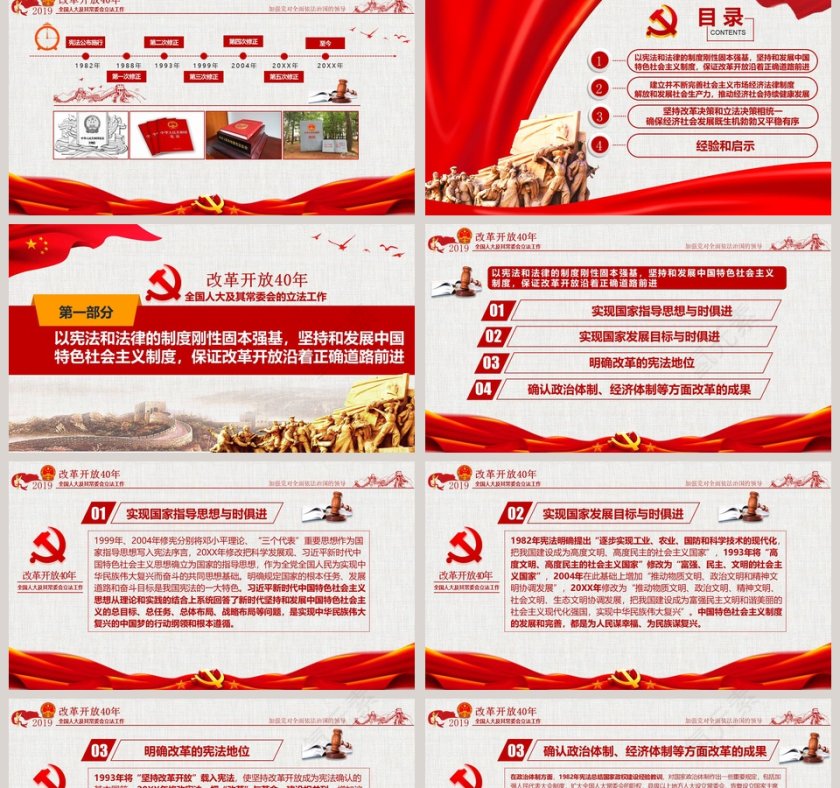 改革开放40年全国人大及其常委会的立法工作ppt第2张