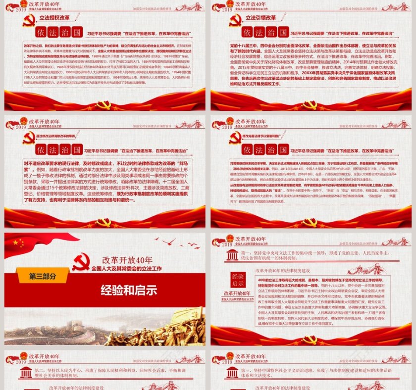 改革开放40年全国人大及其常委会的立法工作ppt第5张