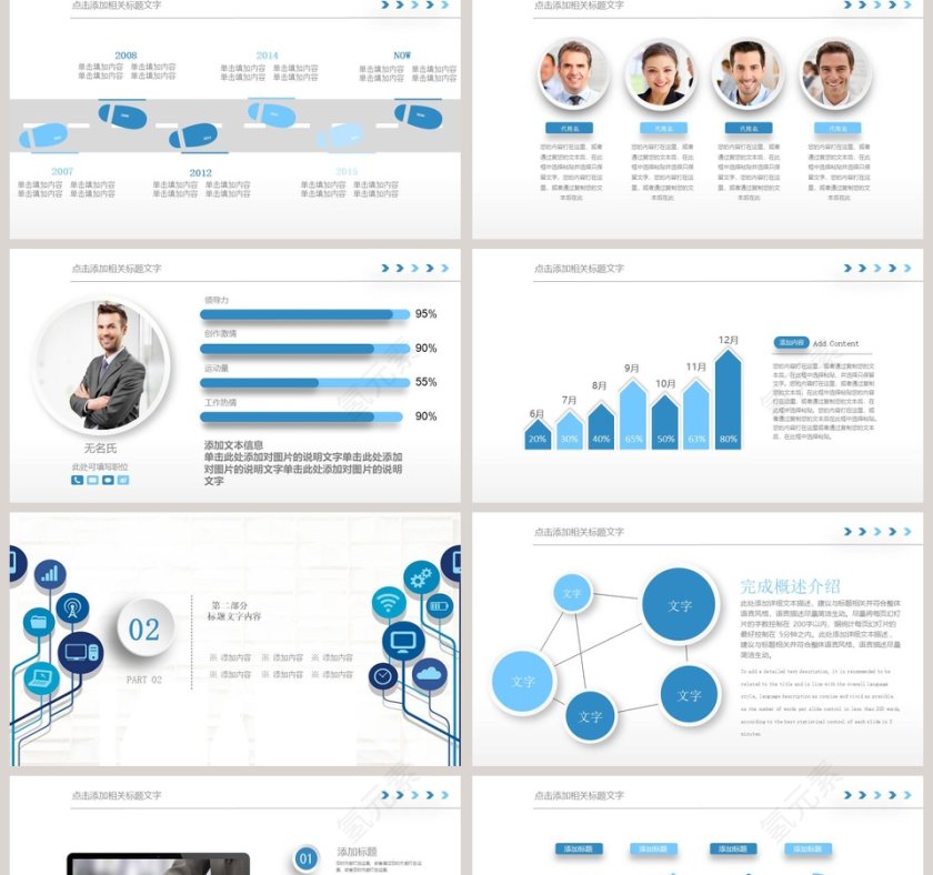 简约蓝色信息化教学设计PPT模版第2张