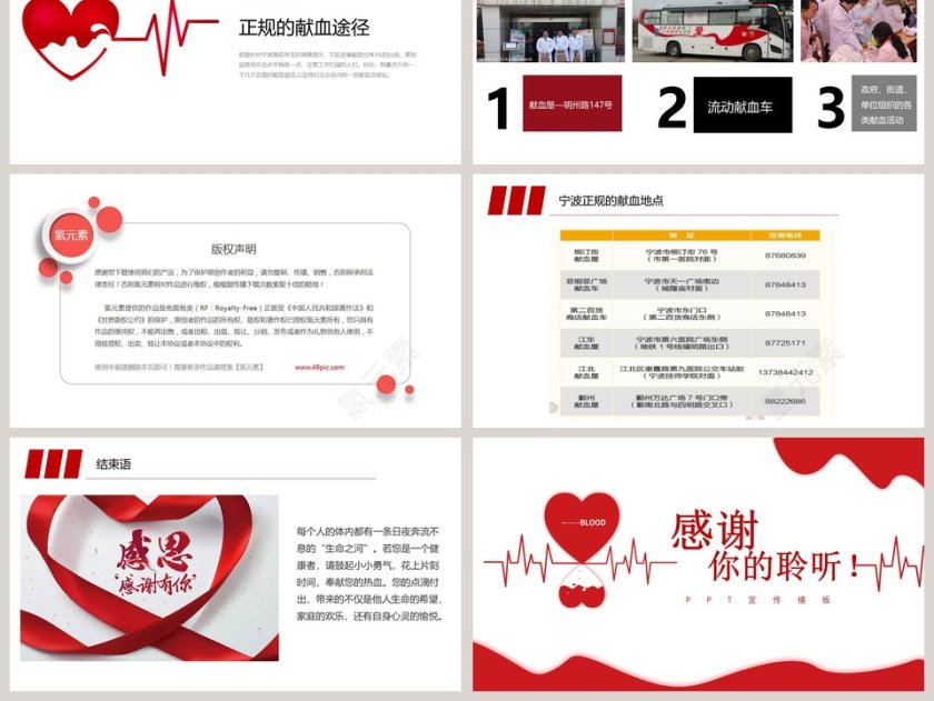 简约大气世界献血者日宣传PPT模板第6张