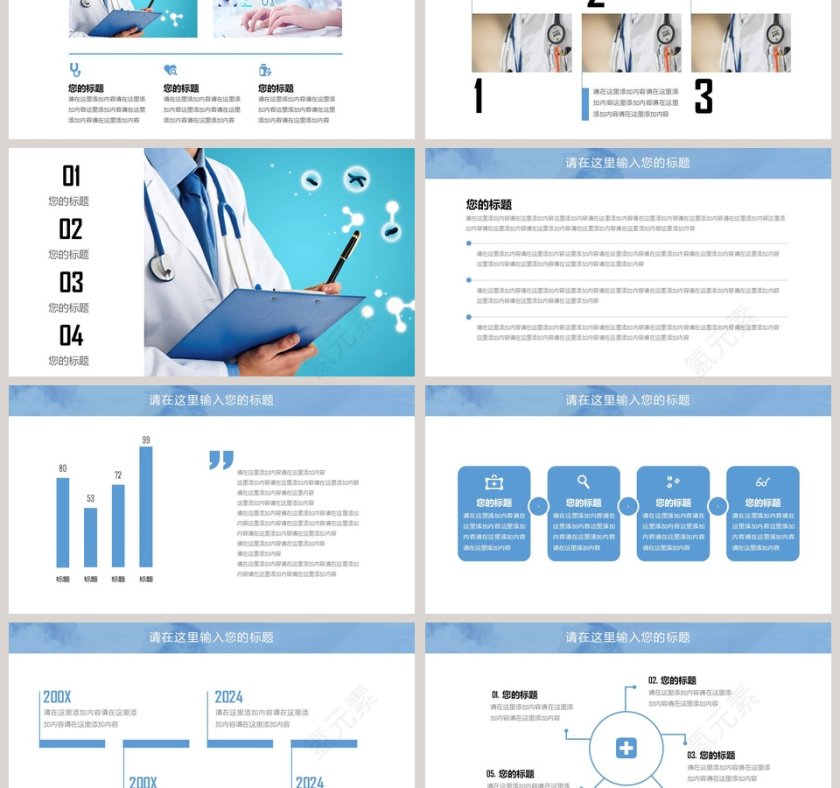 医疗医药行业汇报ppt模板第3张