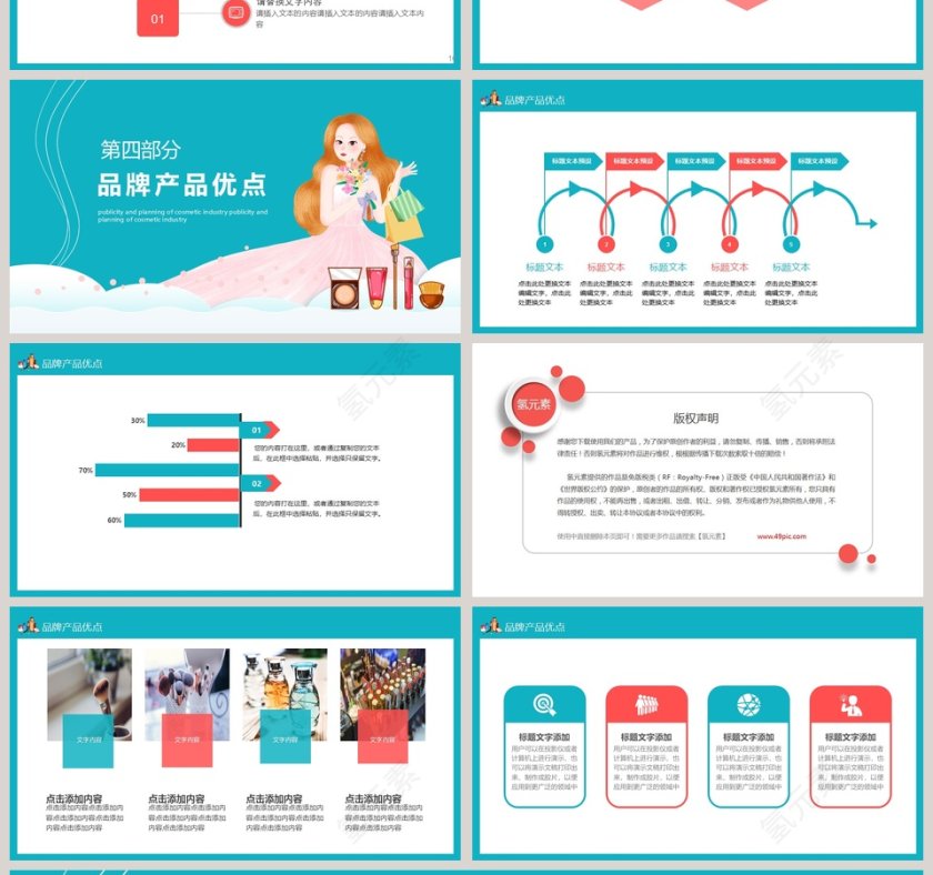 美容整形行业宣传策划PPT模板第4张