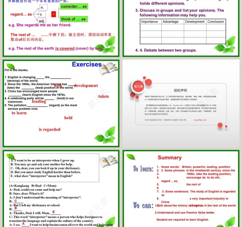 English is widely spoken throughout the world-Unit 3 Topic 1教学ppt课件第5张