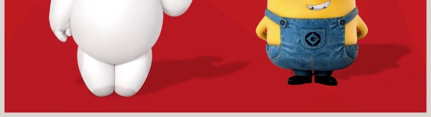 大白遇上小黄人PPT模板第5张