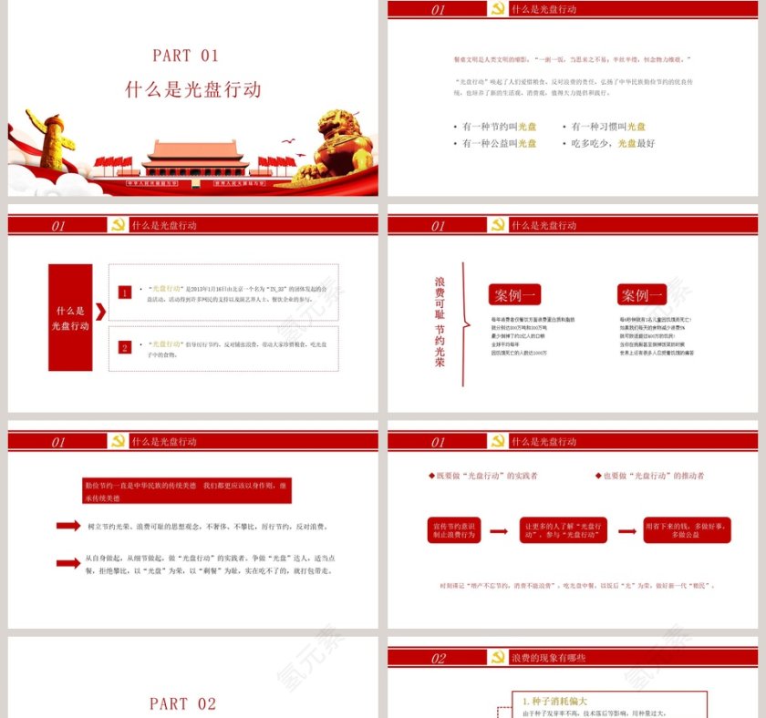 怀危机意识保大国粮仓党员干部如何带头制止餐饮浪费专题党课PPT模板第2张