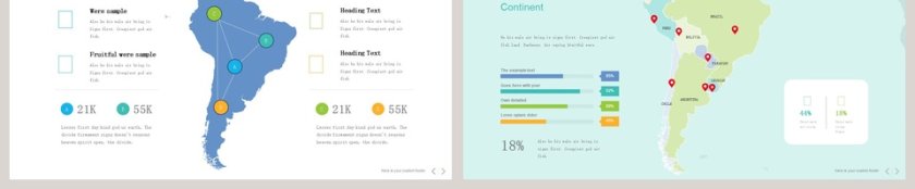 世界地图中国地图PPT模板第12张