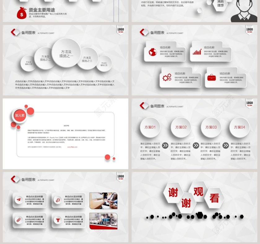 红色简约大气完整框架创业计划书第7张