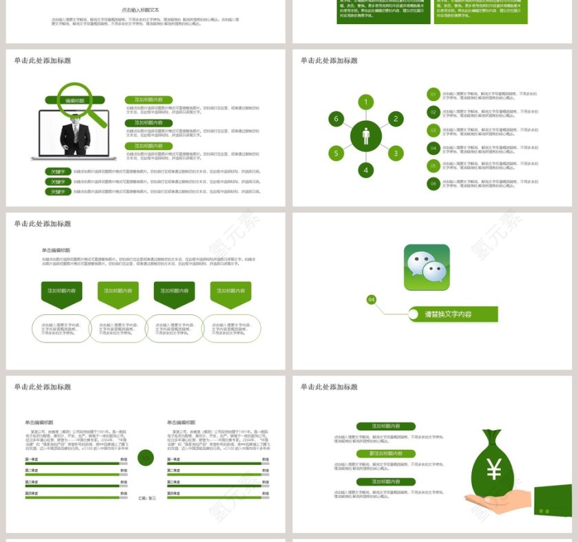 绿色简约微信营销模板ppt第4张