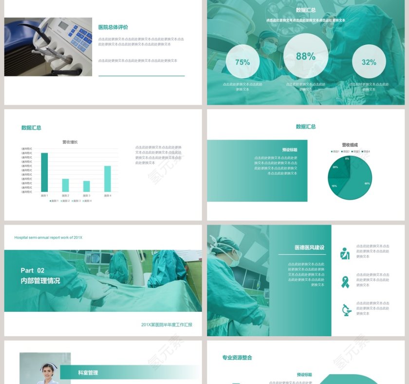 医院半年度工作汇报PPT第2张