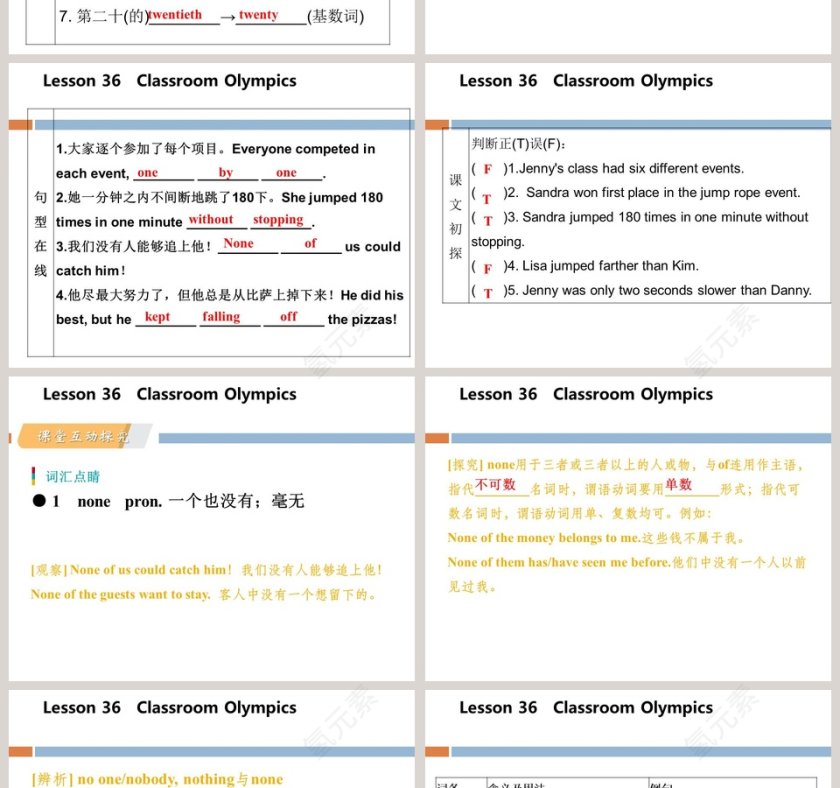 Classroom Olympics-Unit 6教学ppt课件第2张