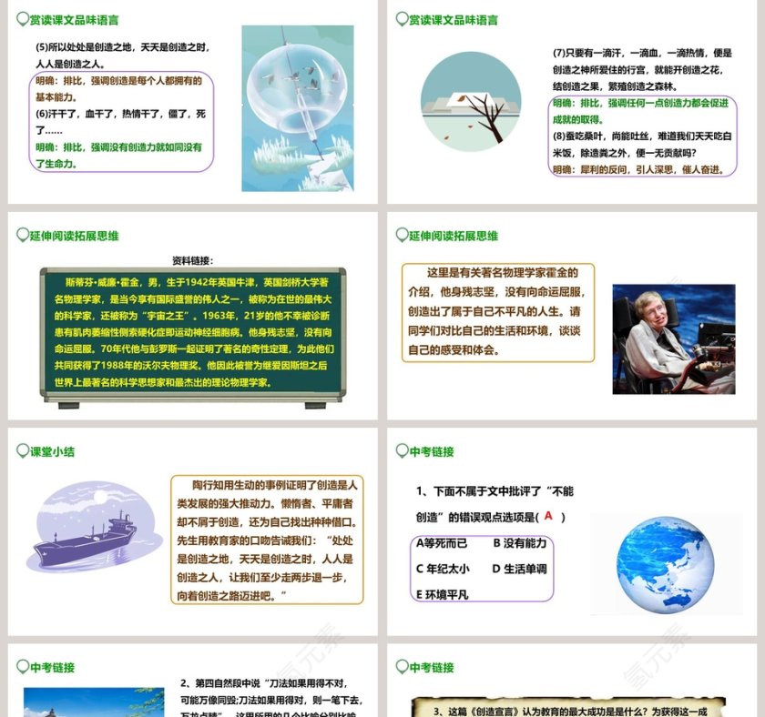 课文解析部编版九年级语文上册创造宣言语文课件PPT第5张