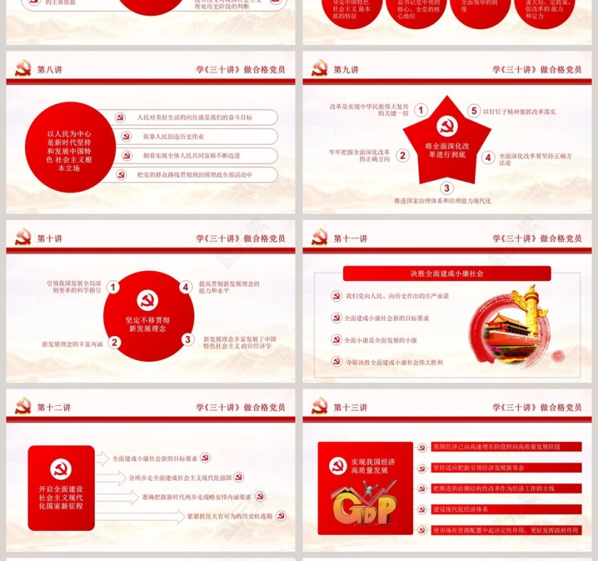 大气习近平新时代中国特色社会主义思想三十讲学习解读党课党建ppt第4张