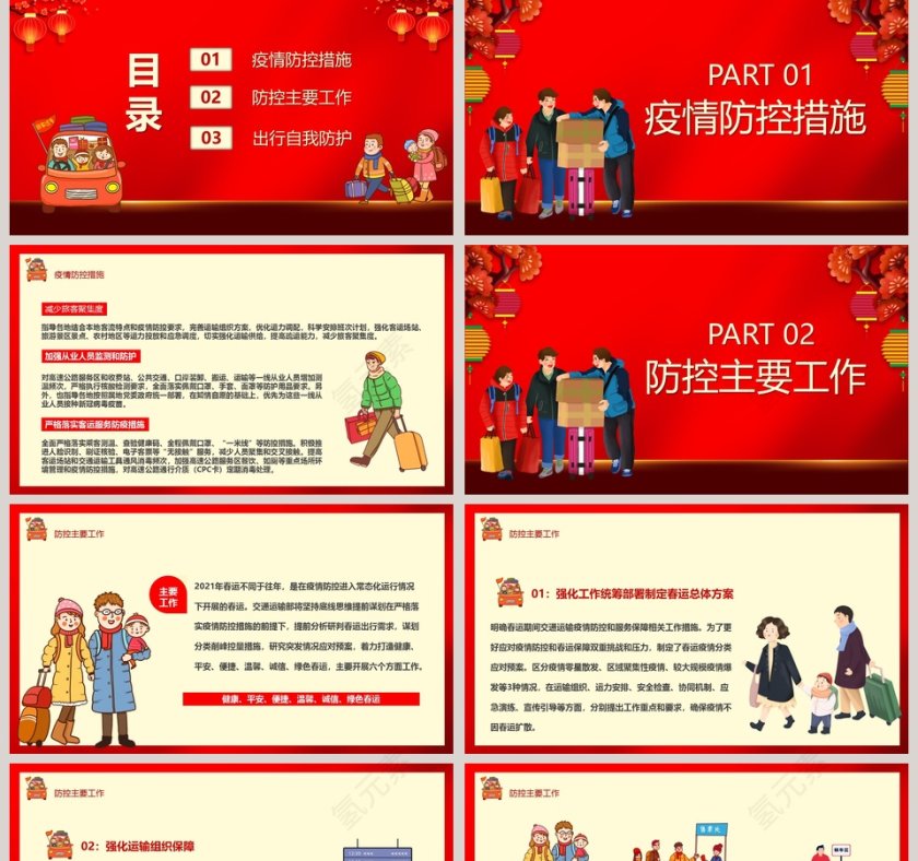 春运疫情防控知识教育宣讲汇报PPT模板第2张