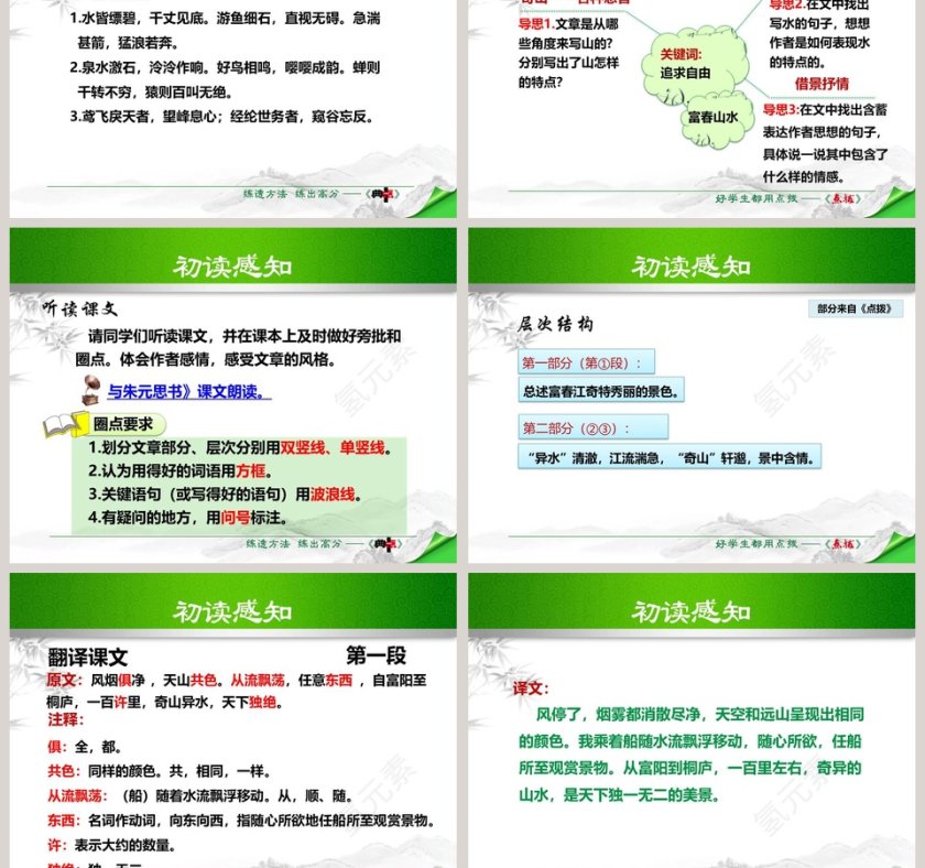 书信与朱元思书语文课件PPT第5张