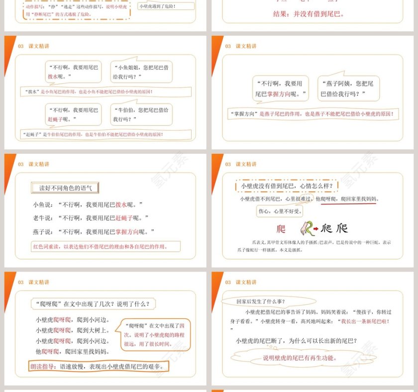 一年级下册语文小壁虎借尾巴教学课件PPT模板第4张