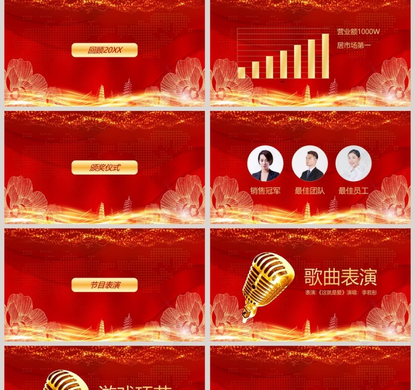 风雨同舟砥砺前行主题年会颁奖典礼PPT第2张