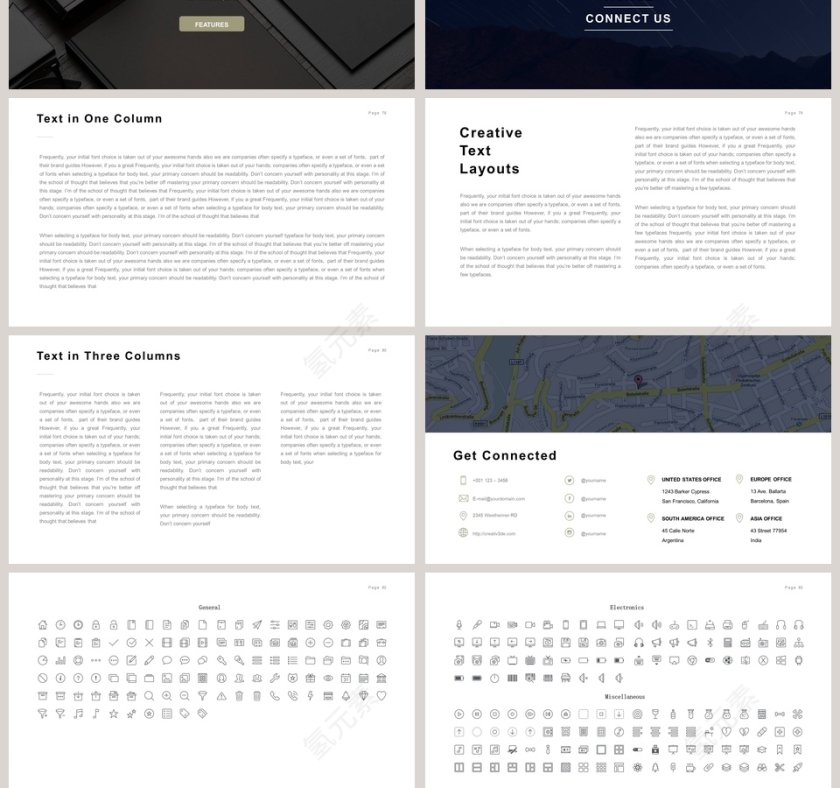 欧美极简PPT创意欧美杂志风创业书PPT模板 第13张