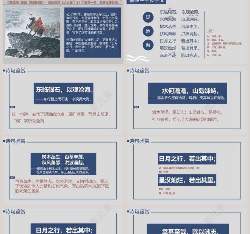 初中语文课件PPT《观沧海 》     第2张