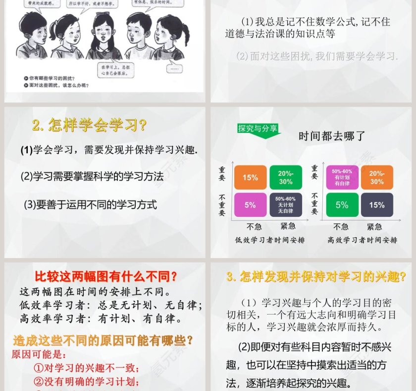 第二课 学习新天地 - 教育培训行业PPT模板设计第3张