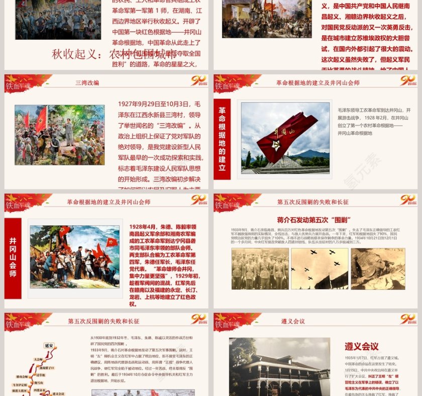 强军强国演说PPT模板第3张