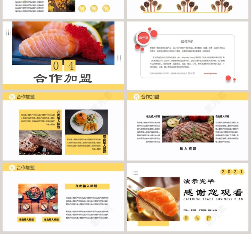 餐饮行业商业计划书PPT模板第4张