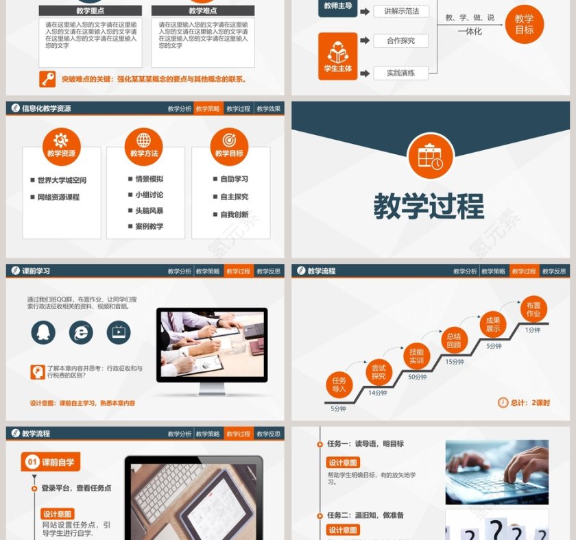 简洁教师说课公开课微课教师评比课件ppt模板幻灯片第3张