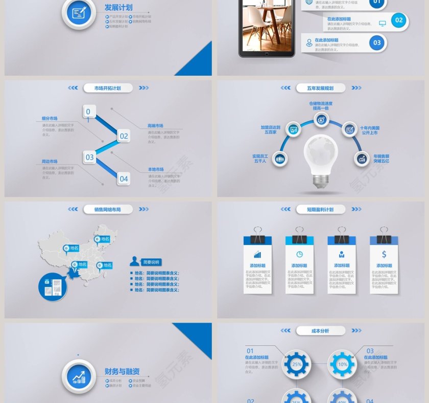 简洁实用商业融资计划书商业计划书PPT第6张