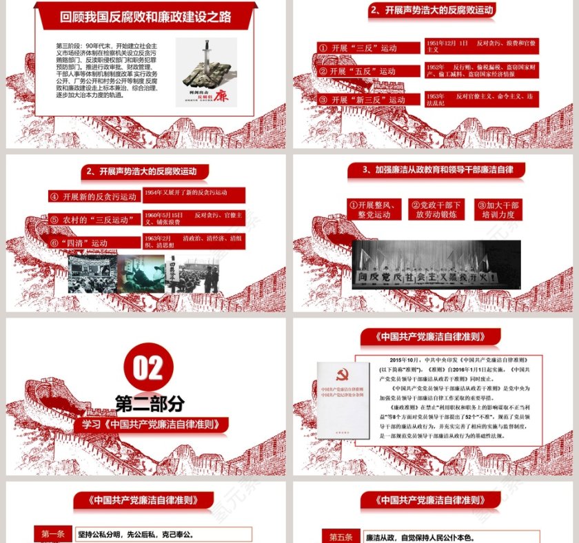 反腐廉政教育学习报告廉政廉洁ppt 第2张
