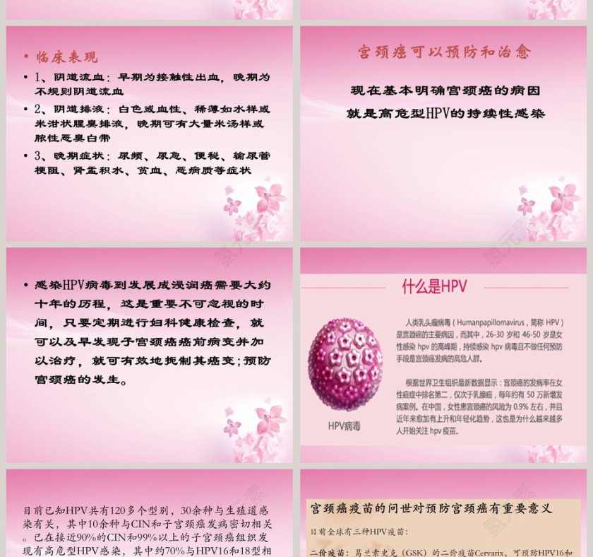 粉色简约妇科常见疾病知识讲座PPT模板第8张