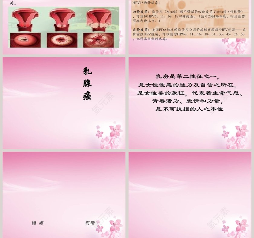 粉色简约妇科常见疾病知识讲座PPT模板第9张