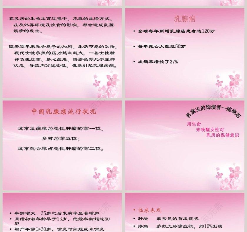 粉色简约妇科常见疾病知识讲座PPT模板第10张
