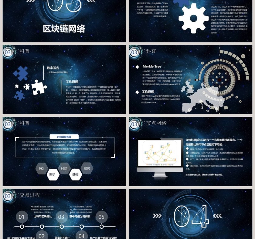 简约高端质感区块链介绍ppt第3张