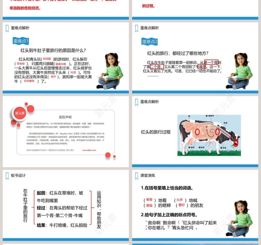 三年级语文上册在牛肚子里旅行PPT课件第4张