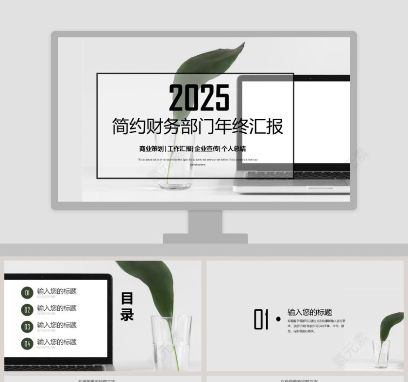 黑白风财务总结报告ppt第1张