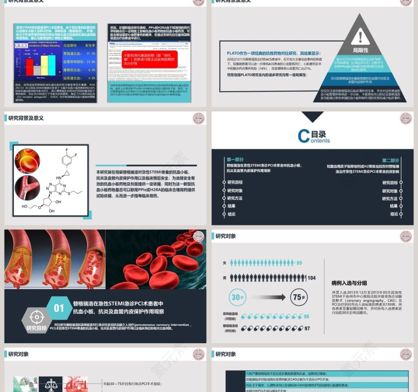 蓝色清新医学硕士博士学位论文答辩模板第2张