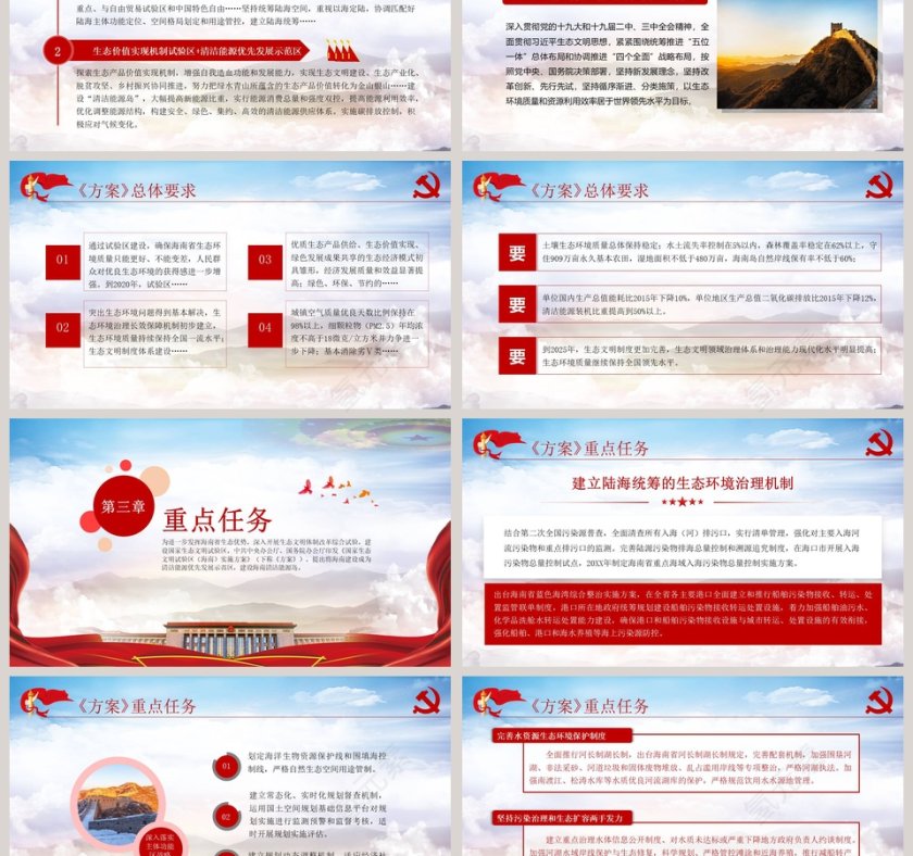 大气简约进一步发挥海南省生态优势PPT模板第3张