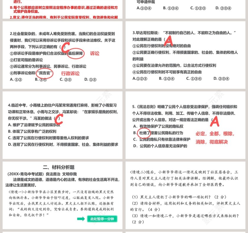 依法行使权利的政务党建PPT模板展示第4张