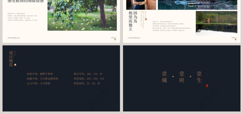 一城不二府一府领天下通用PPT模板第6张