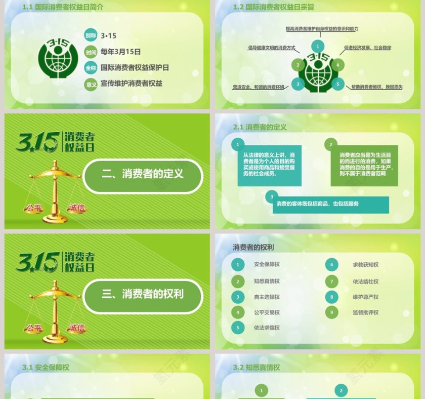 诚信315消费者权益保护日PPT第2张