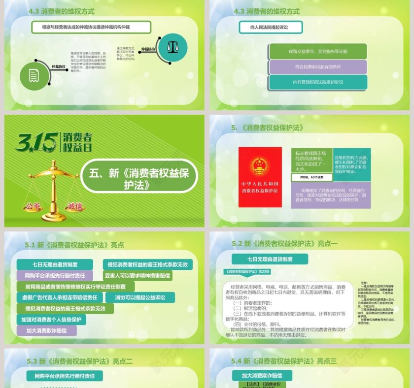 诚信315消费者权益保护日PPT第5张