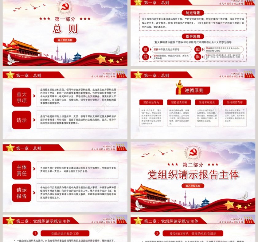 重大事项请示报告条例PPT第2张