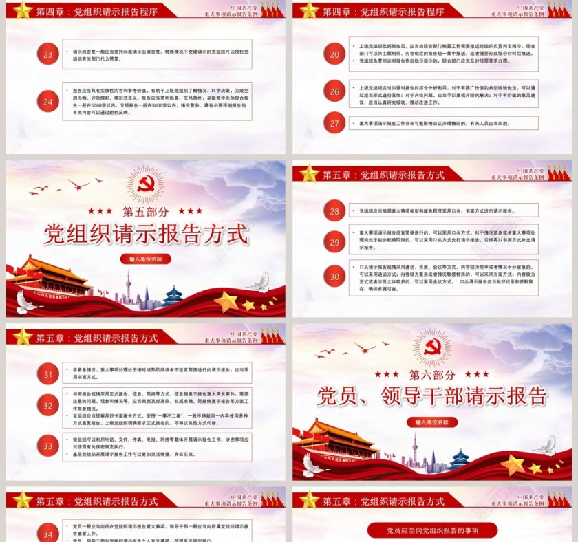 重大事项请示报告条例PPT第5张