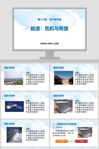能源危机与希望PPT模板