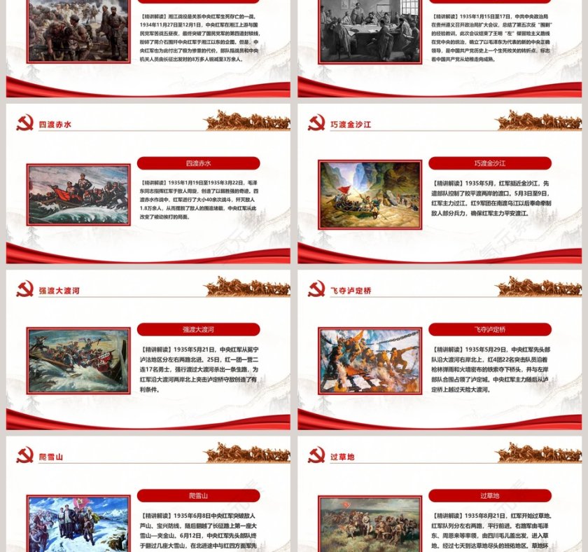 不忘初心继续前行党史课件纪念红军长征胜利80周年PPT第3张